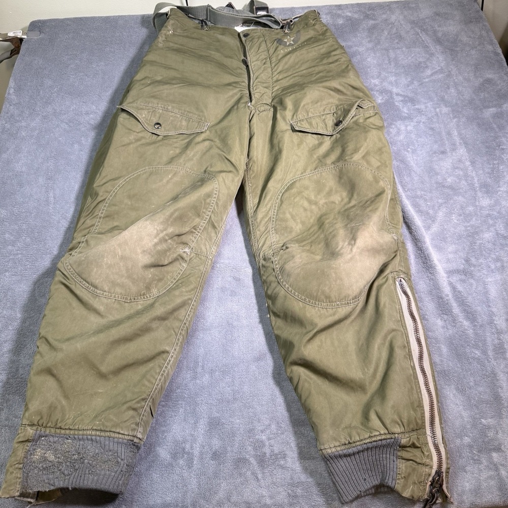 US Air Force Type F-1B Flying Man's Trousers Men's Sz 32 Vintage USAF 1961 Heavy